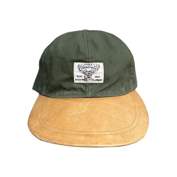 Vintage Polo Ralph Lauren Sportsman Olive / Tan Hat - Picture 1 of 3